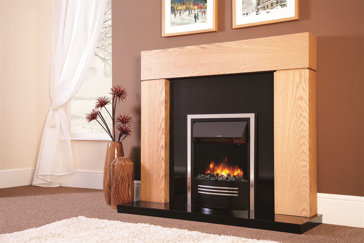 Accent Infusion Black &amp; Chrome Electric Fire