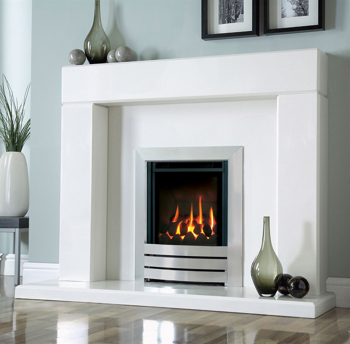 Camber HE Remote &amp; Manual Control Gas Fire - Conventional Flue