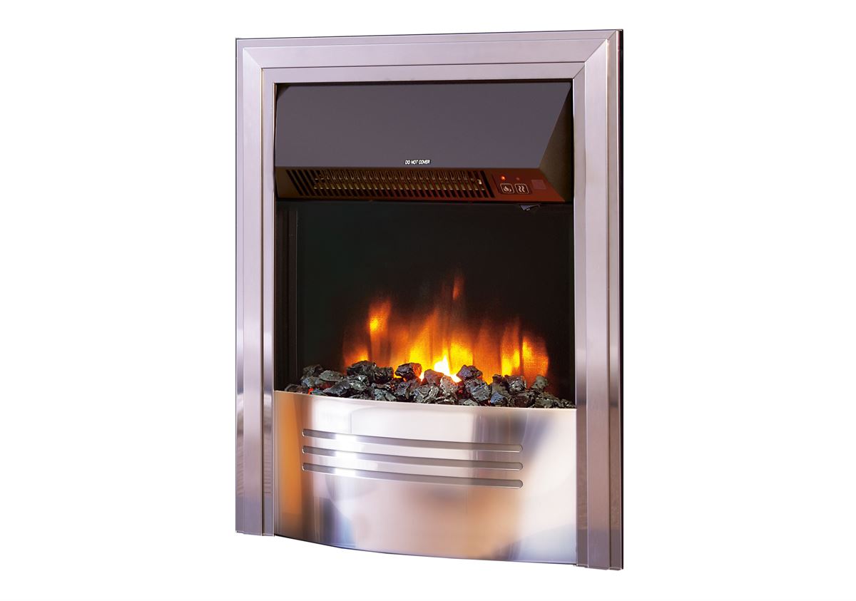 Accent Infusion Chrome &amp; Satin Silver Electric Fire