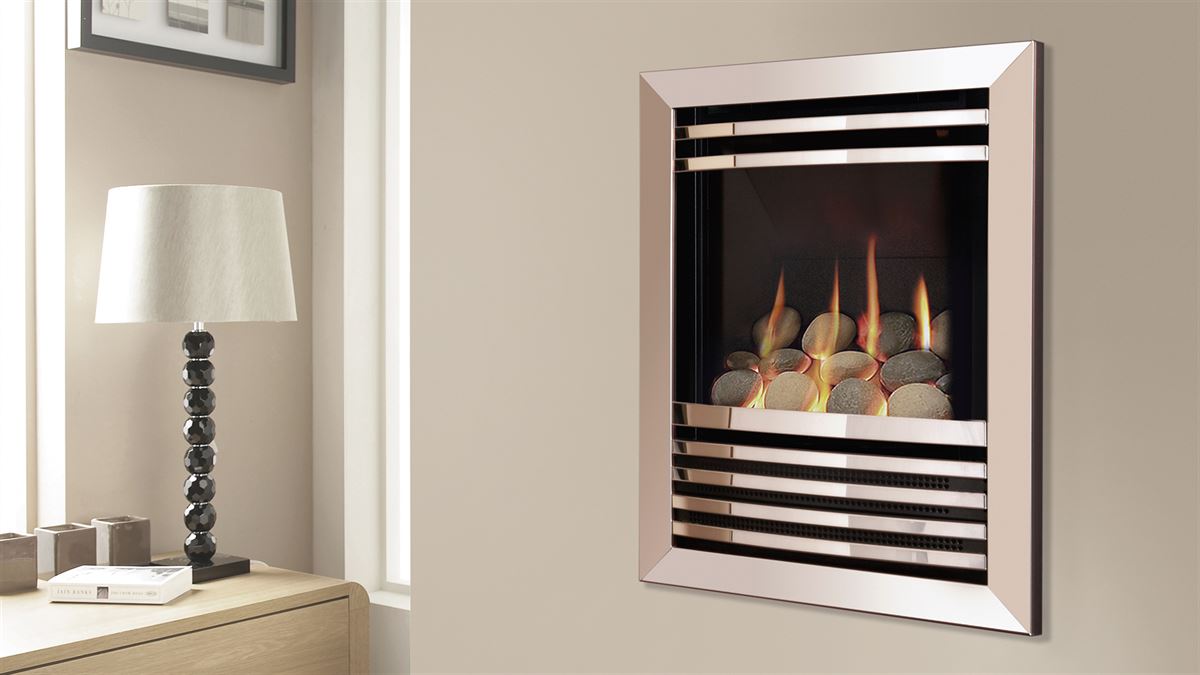 Delta HE Thermostatic Remote Control Gas Fire - Conventional Flue