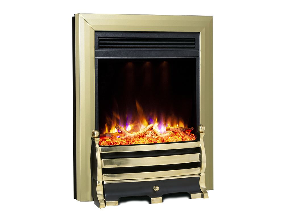 Electriflame XD Daisy Brass Electric Fire
