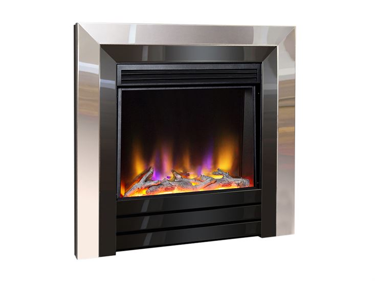 Electriflame VR Acero Chrome &amp; Black Nickel Electric Fire