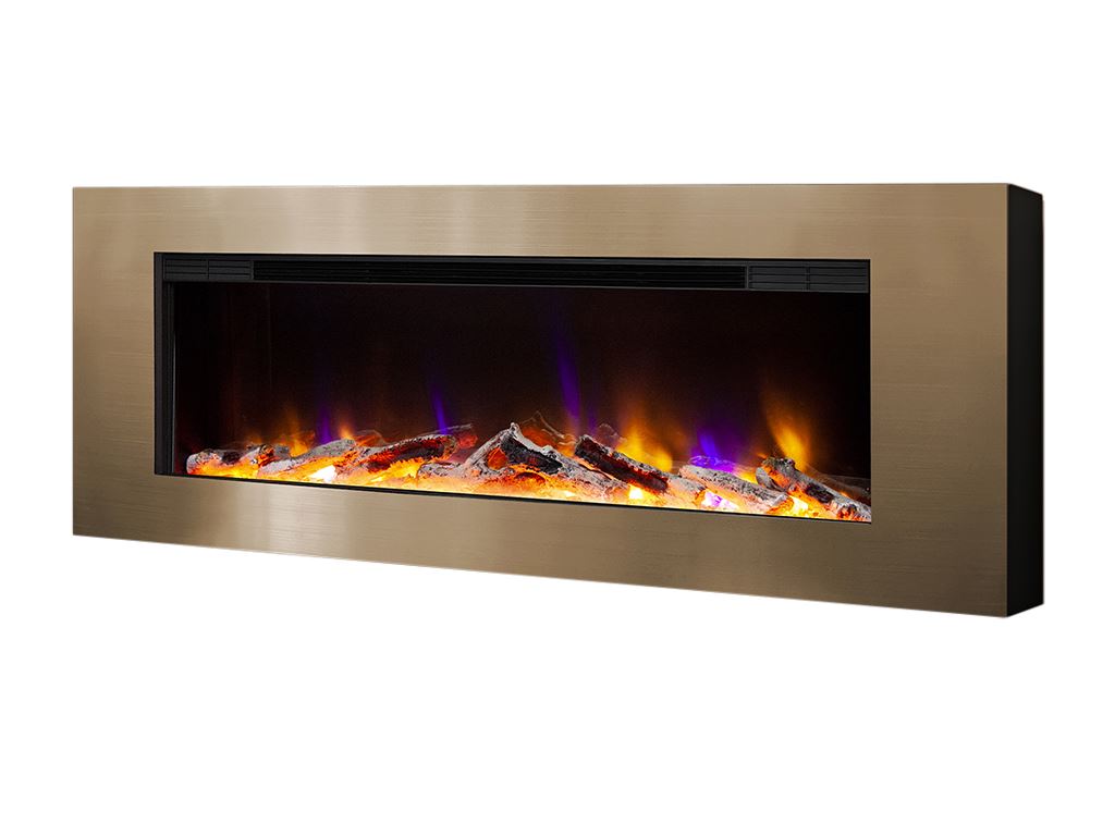 Electriflame VR Basilica Champagne &amp; Black Wall Mounted Fire