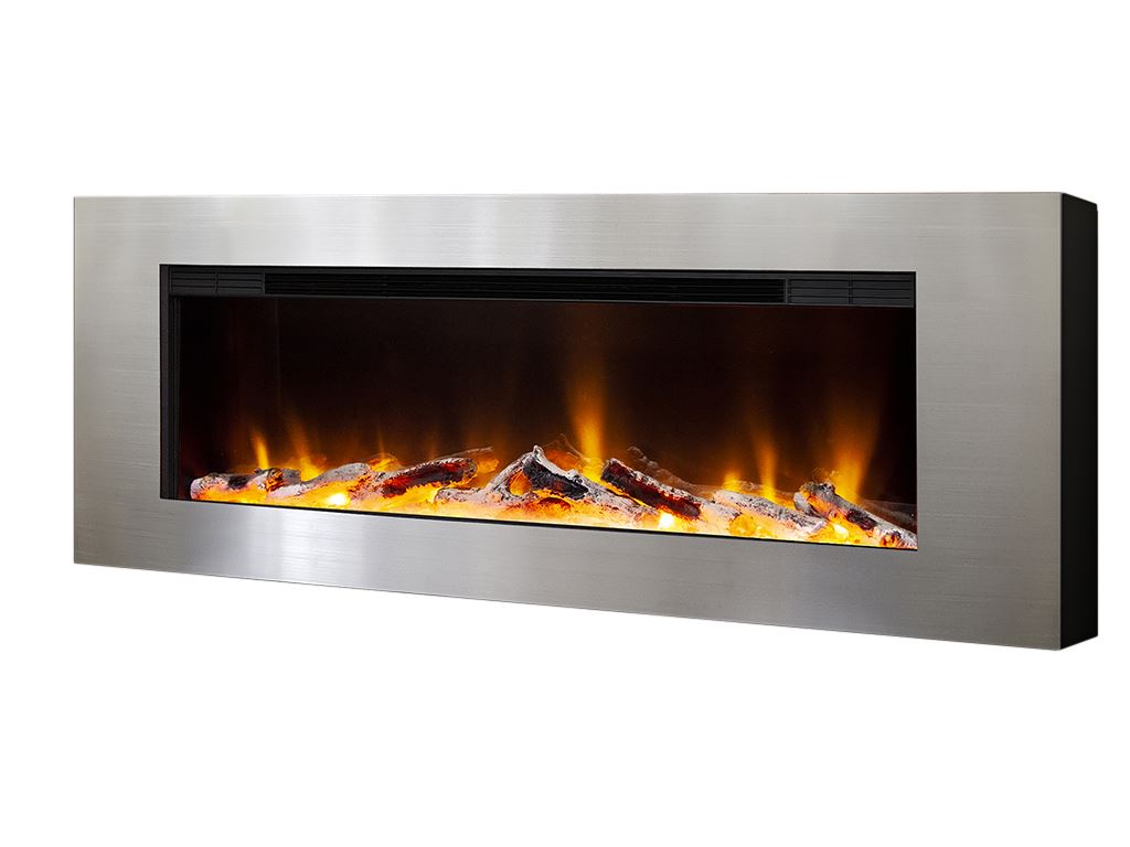 Electriflame VR Basilica Silver &amp; Black Wall Mounted Fire
