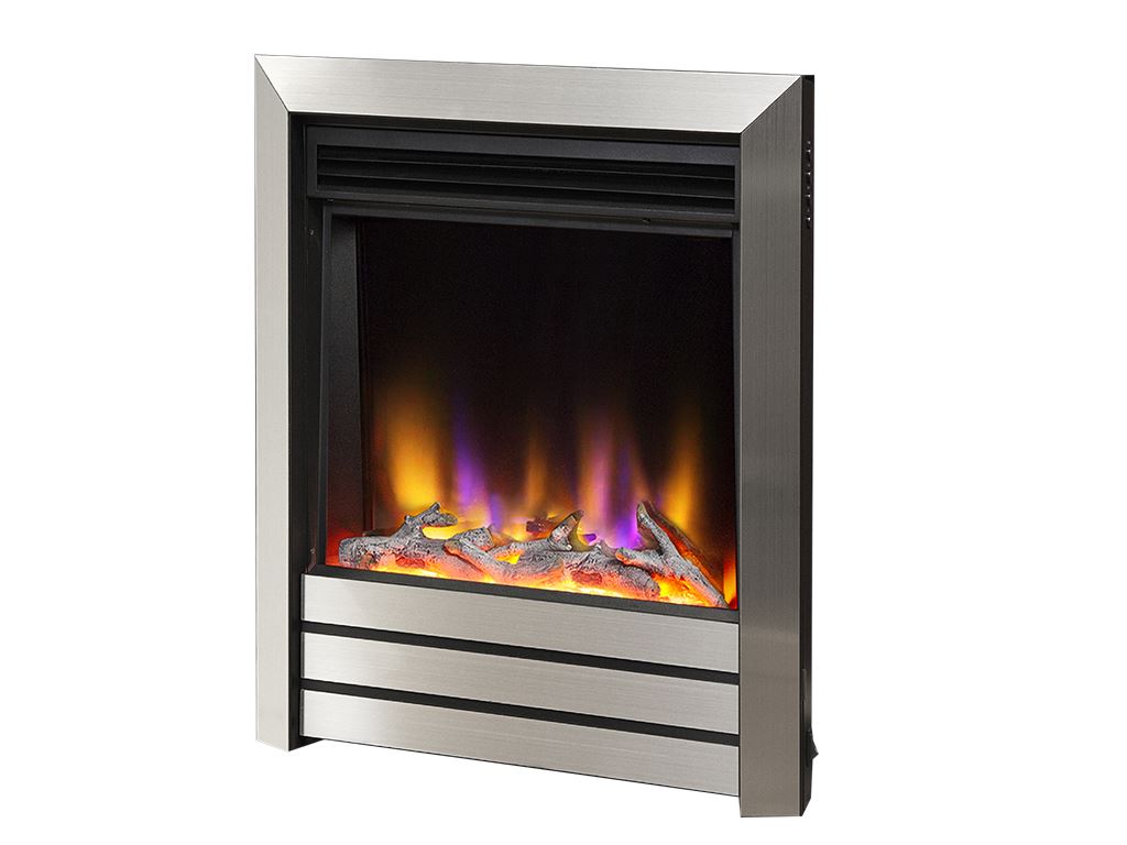 Electriflame VR Parrilla Satin Silver Electric Fire