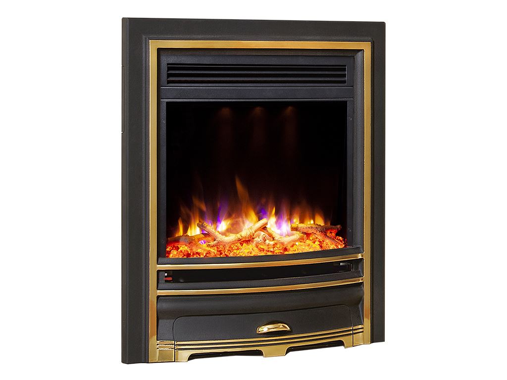 Electriflame XD Arcadia Black &amp; Gold Electric Fire