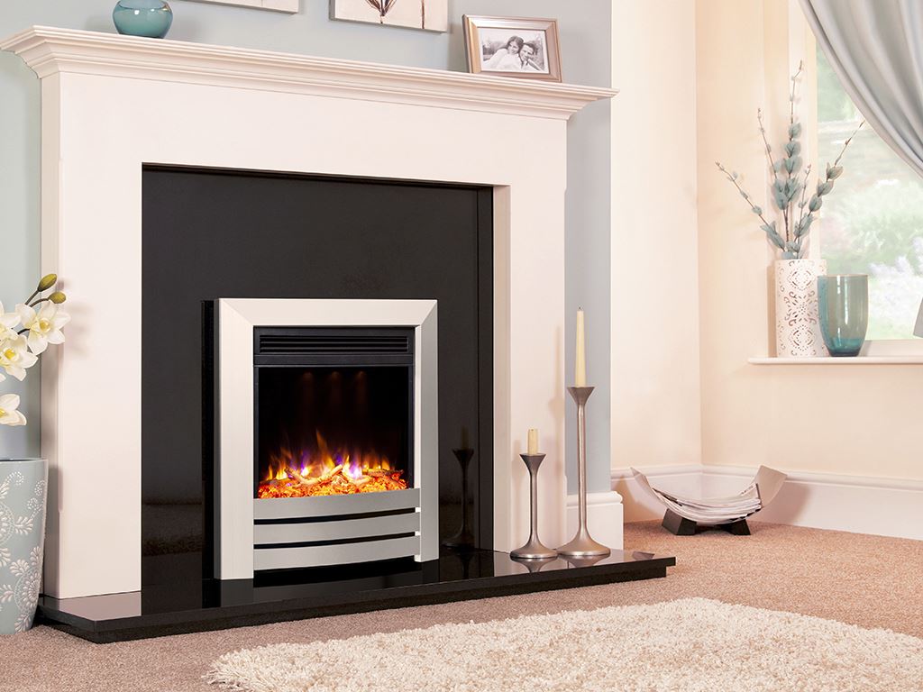 Electriflame XD Camber Satin Silver Electric Fire
