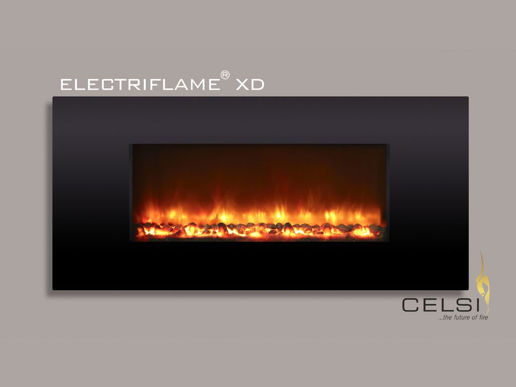 Electriflame XD Piano Black 1100 Wall Mounted Fire