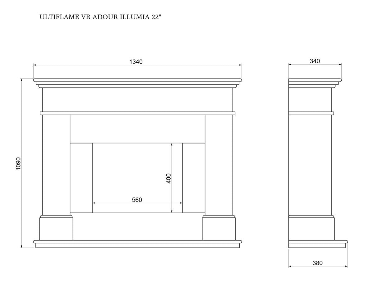 Ultiflame VR Adour Illumia White