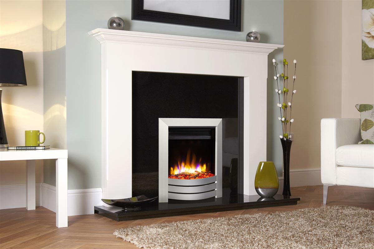 Ultiflame VR Camber Satin Silver Electric Fire