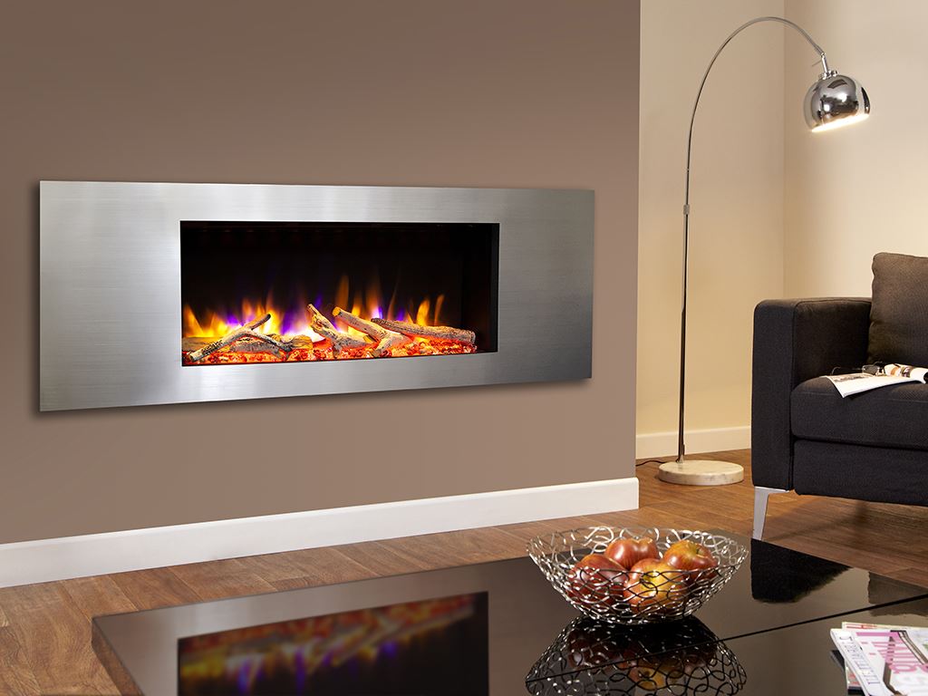 Ultiflame VR Metz Silver Wall Mounted Fire