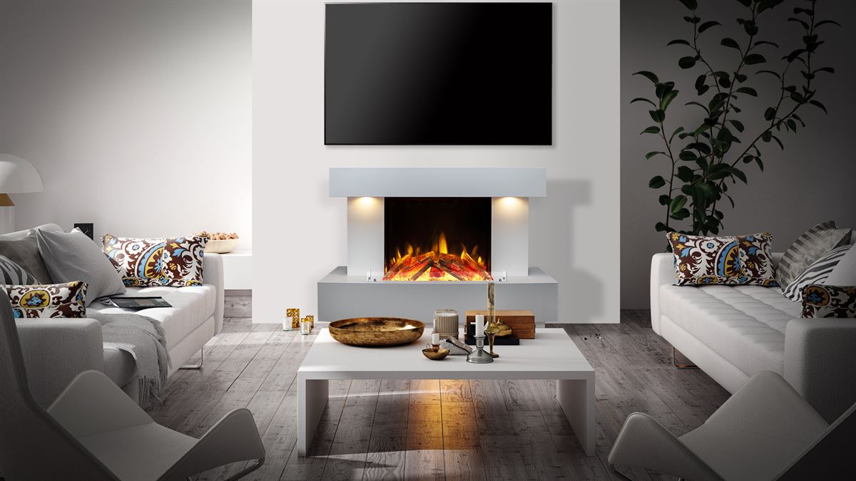 Ultiflame VR Skyfall 600 Suite Smooth White &amp; Mist