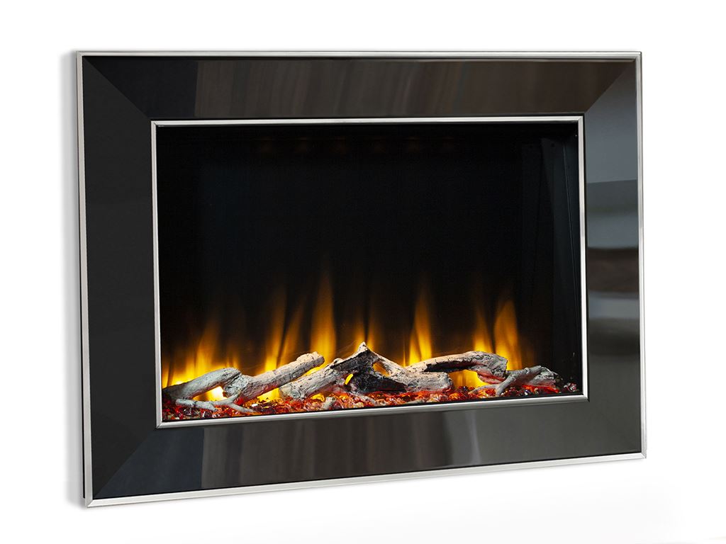 Ultiflame VR Vader Aleesia Black Nickel &amp; Chrome Wall Mounted Fire