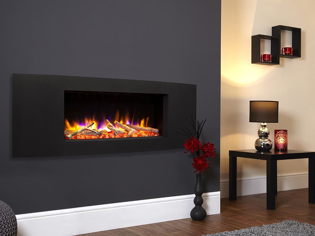 Ultiflame VR Vichy Black Wall Mounted Fire