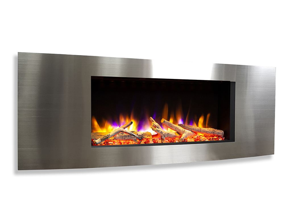 Ultiflame VR Vichy Silver Wall Mounted Fire